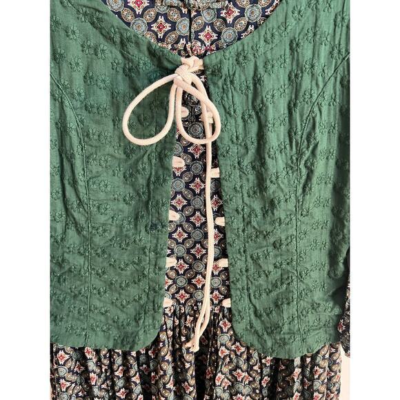 Vicky and Lucas Bohemian Printed Prairie Maxi Dress Women's Size XS - Picture 6 of 12